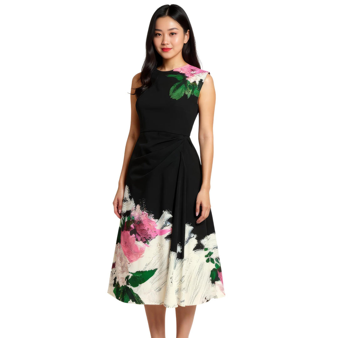 Short Sleeve Midi Dress - 2