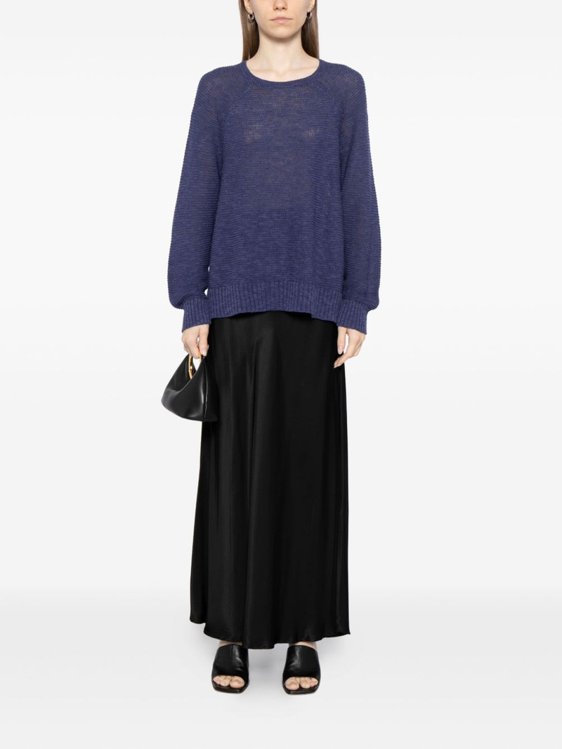 EILEEN FISHER slub crew-neck top outlook