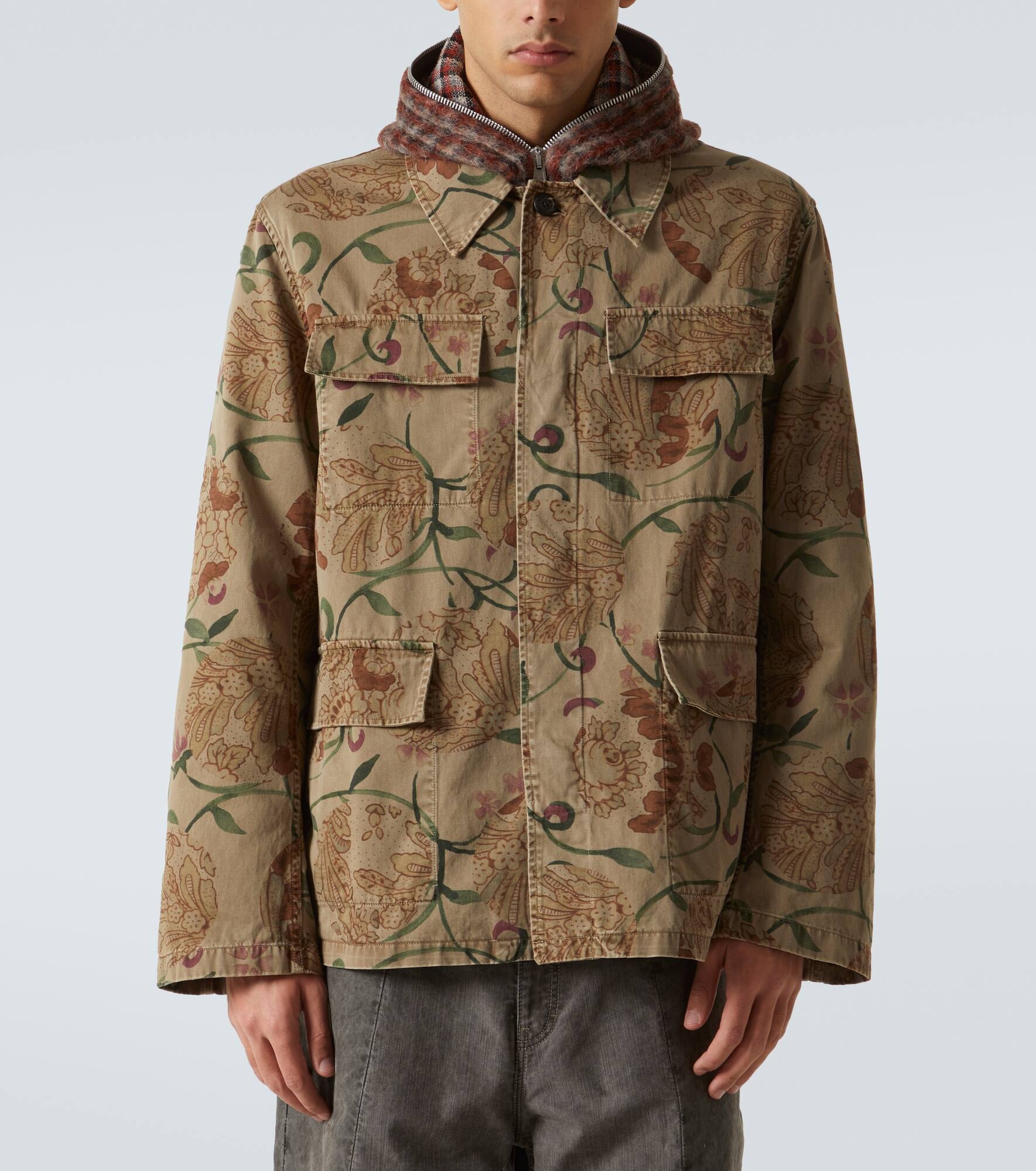 Uniform floral cotton canvas jacket - 3