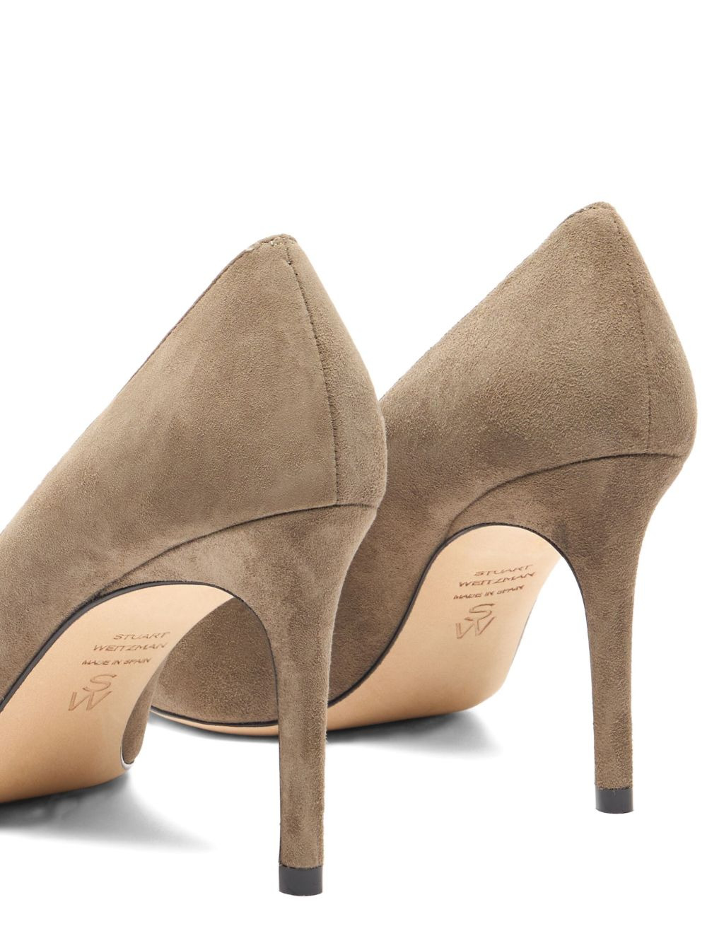 85mm Stuart Power suede pointed-toe pumps - 3