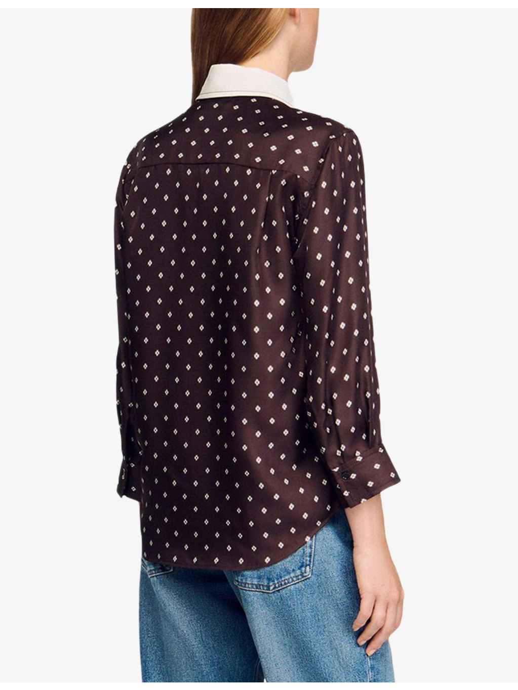 Floaty Patterned Silk Shirt - 4