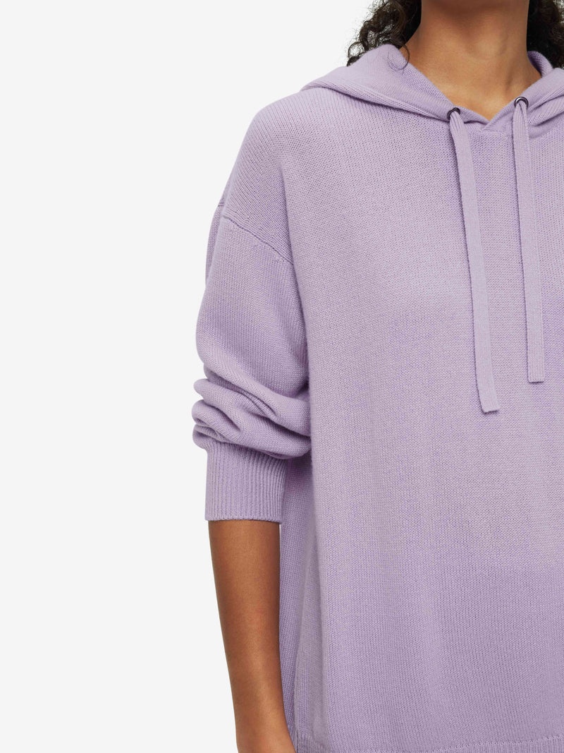 Women's Relaxed Pullover Hoodie Daphne Cashmere Lilac - 7