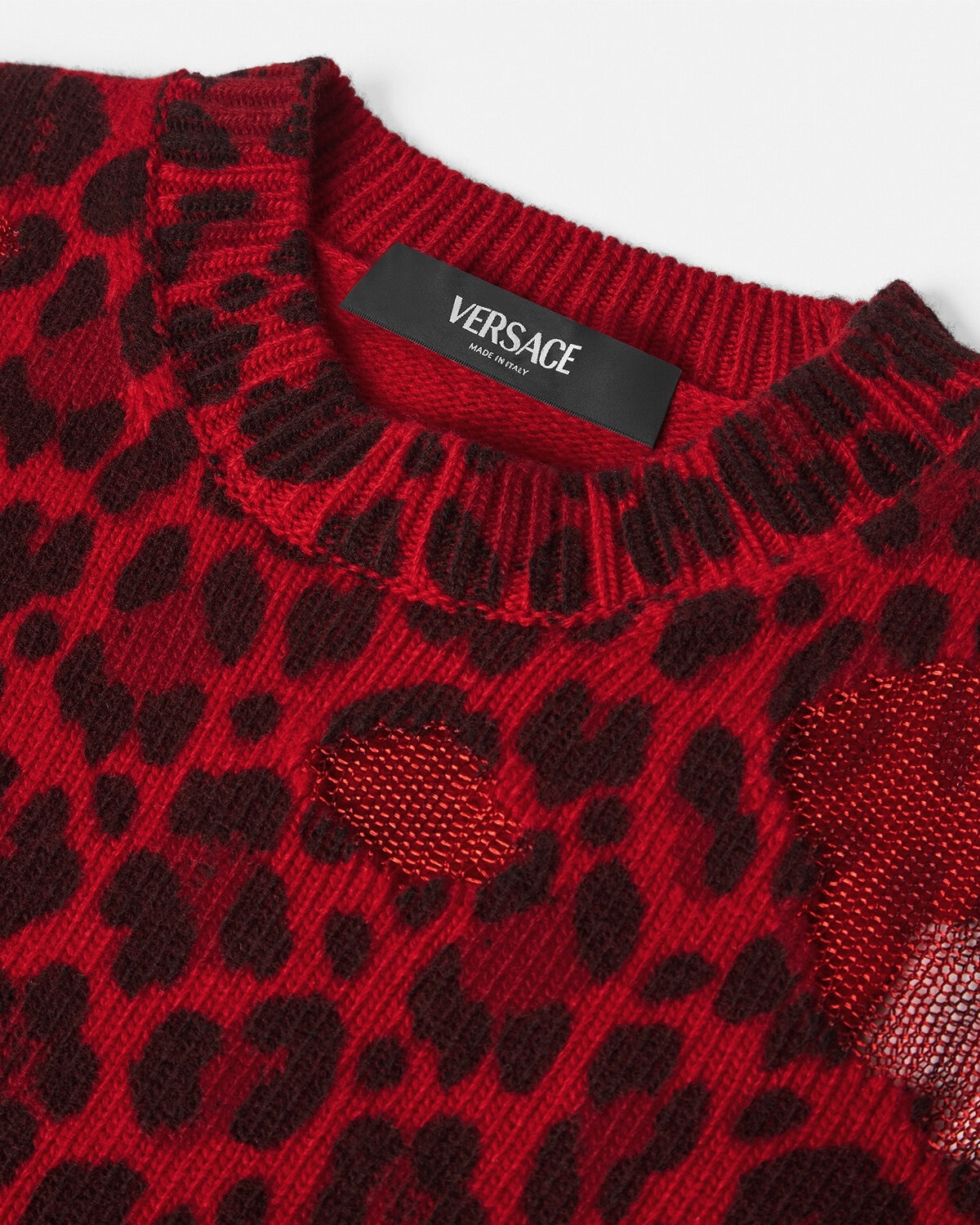 Wild Leopard Intarsia Oversized Sweater - 2