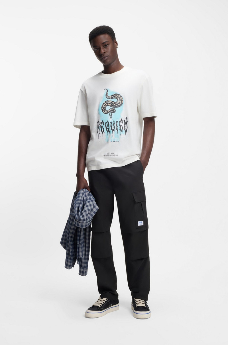 HUGO RELAXED-FIT CARGO TROUSERS IN RIPSTOP COTTON outlook