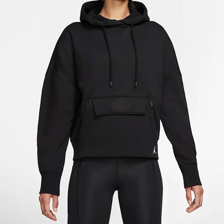 (WMNS) Air Jordan Brand AS J Fleece Black CQ6672-010 - 3
