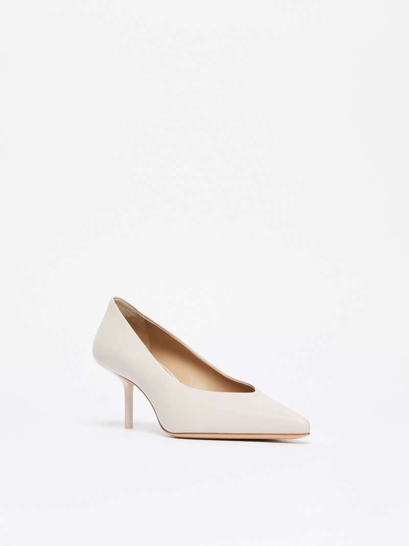 Max Mara MMPUMPCALF Leather court shoes outlook
