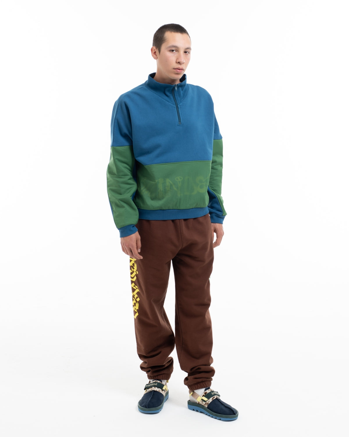 Sinister Screw Overlay Half Zip Fleece - Mallard Green - 5
