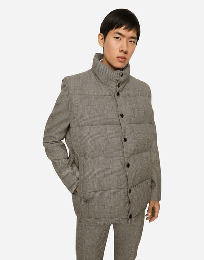 Dolce & Gabbana Quilted check wool vest outlook