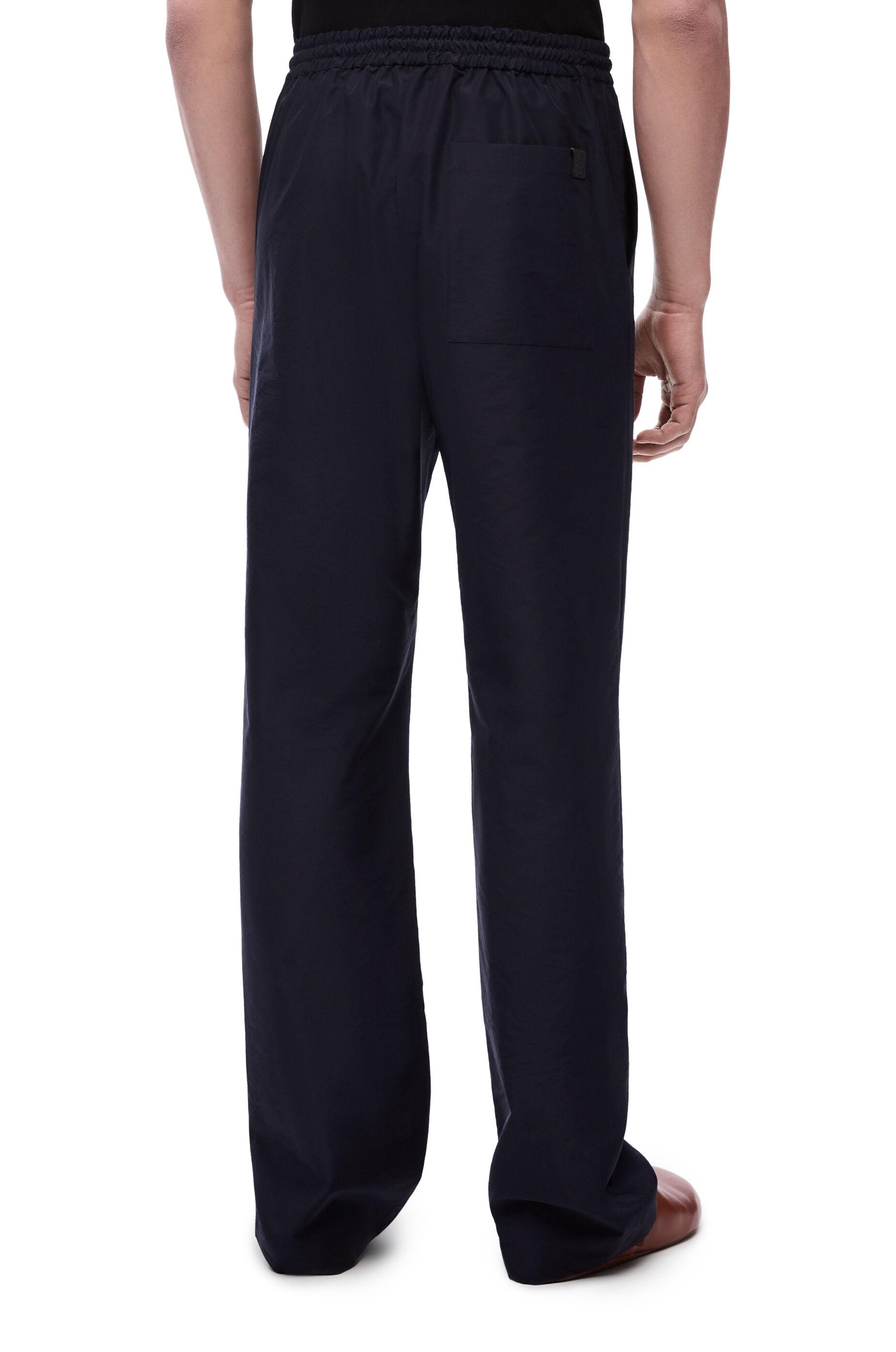 Drawstring trousers in wool and nylon - 4
