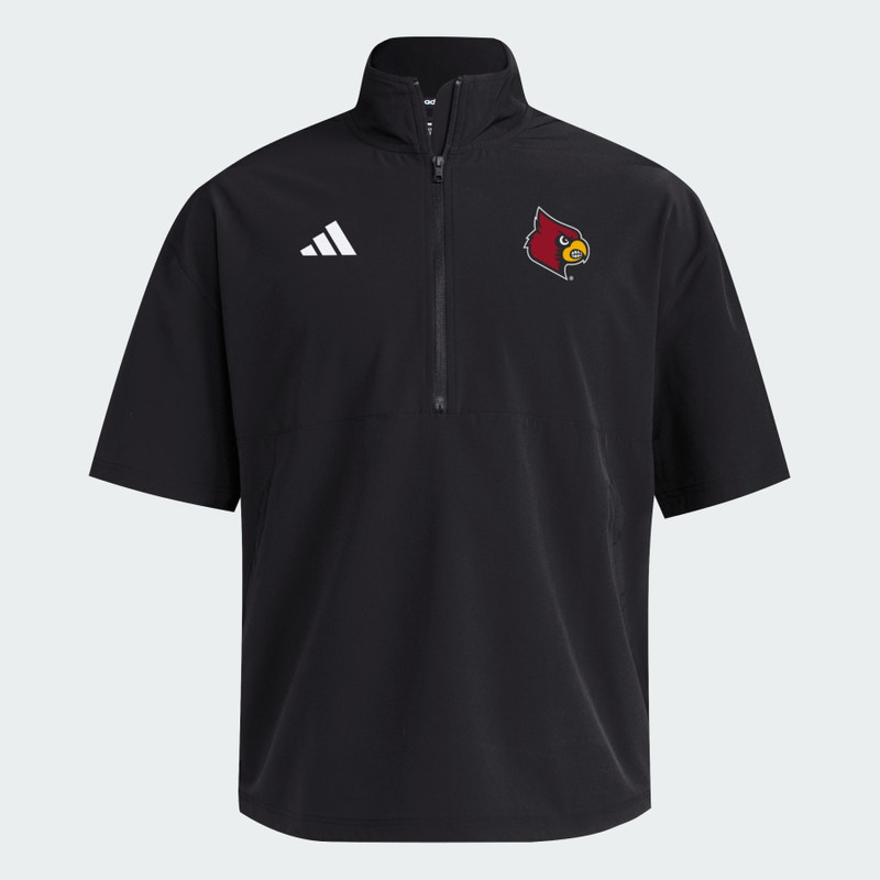 Louisville Cardinals Short Sleeve Quarter Zip Woven Jacket 1