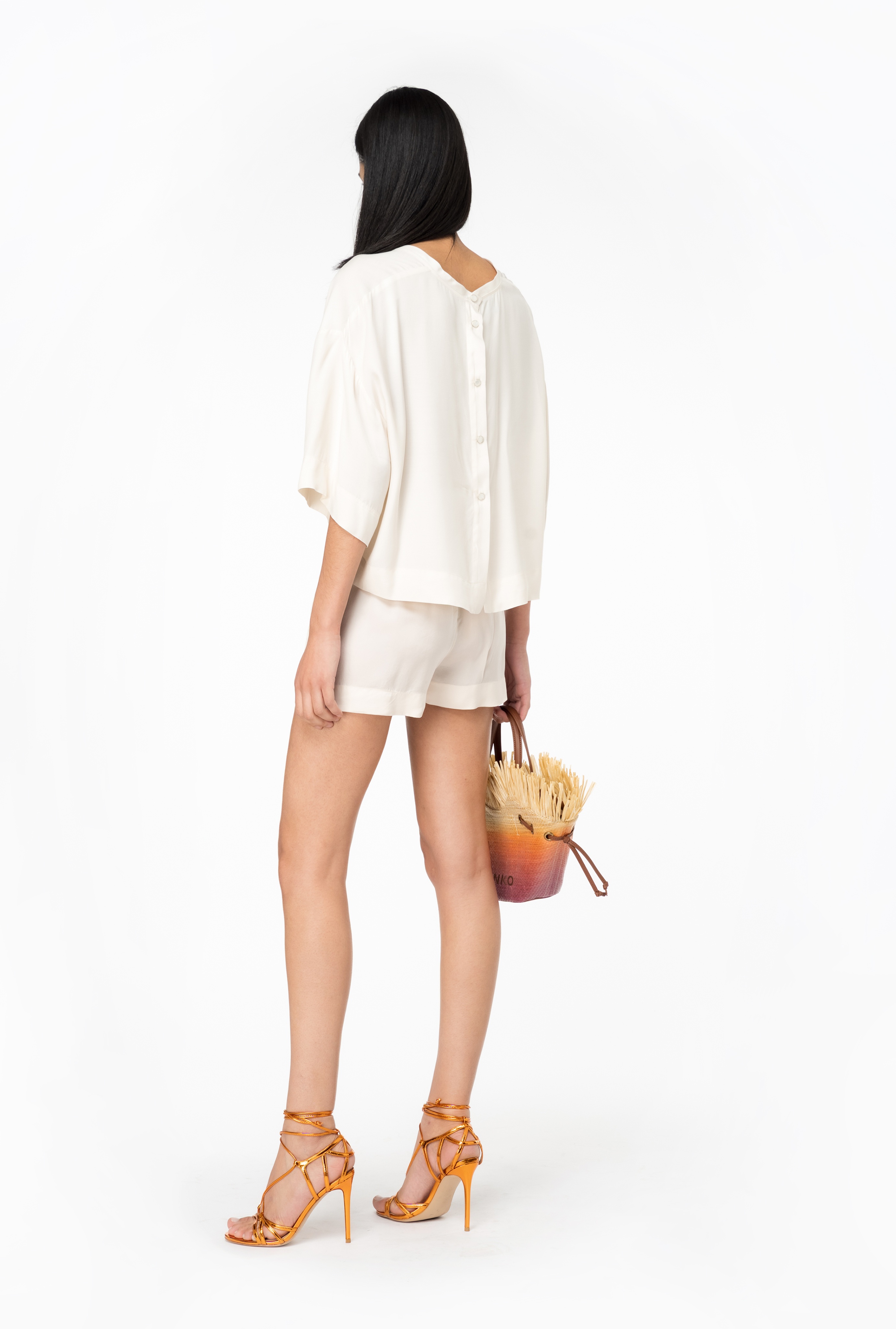 SATIN SHORTS WITH RODEO EMBROIDERY - 5