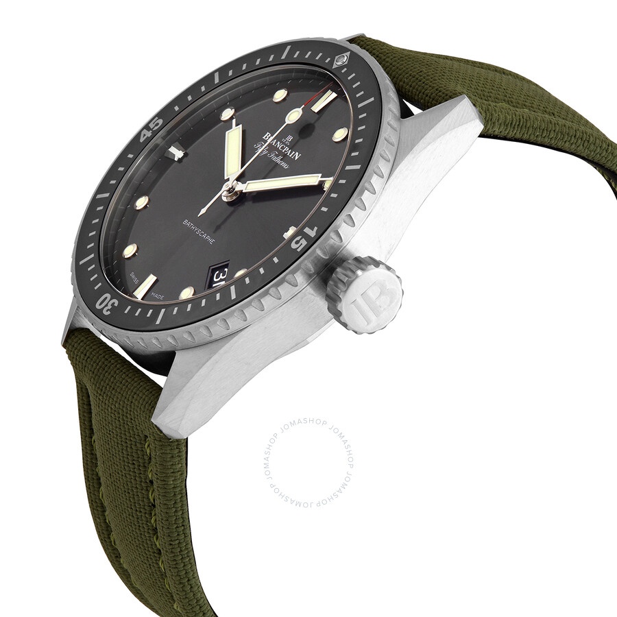 Blancpain Fifty Fathoms Bathyscaphe Meteor Grey Dial Automatic Men's Watch 5000-1110-K52A - 3