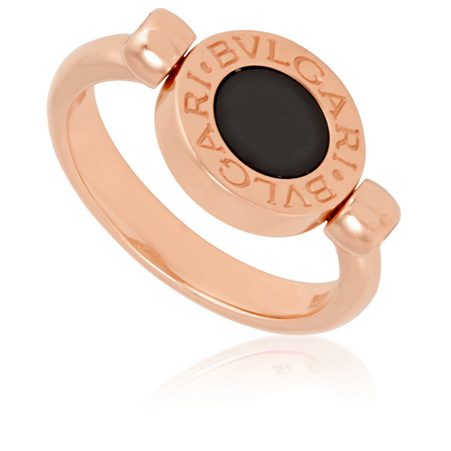 Bvlgari Bvlgari 18K Pink Gold And Mother Of Pearl Onyx Flip Ring - 2