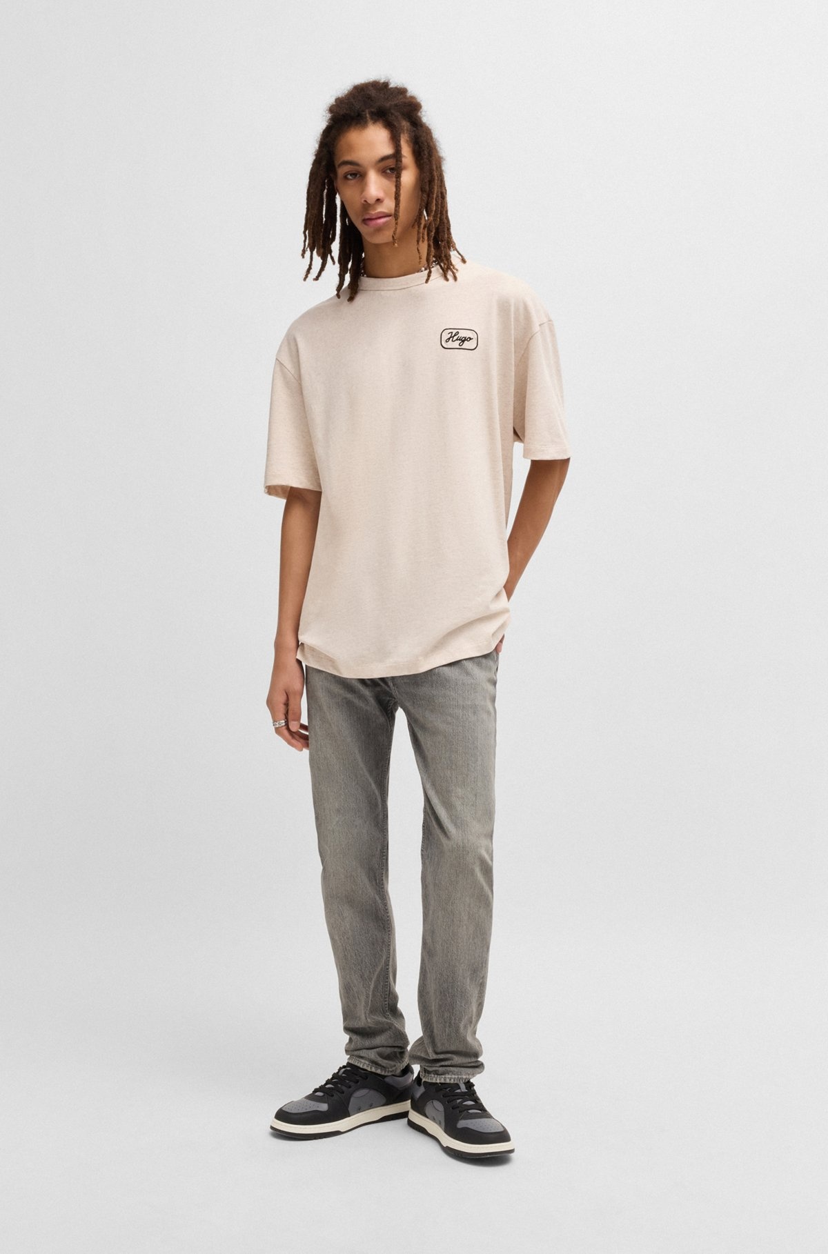 LOOSE-FIT T-SHIRT IN COTTON WITH RACING ARTWORK - 4