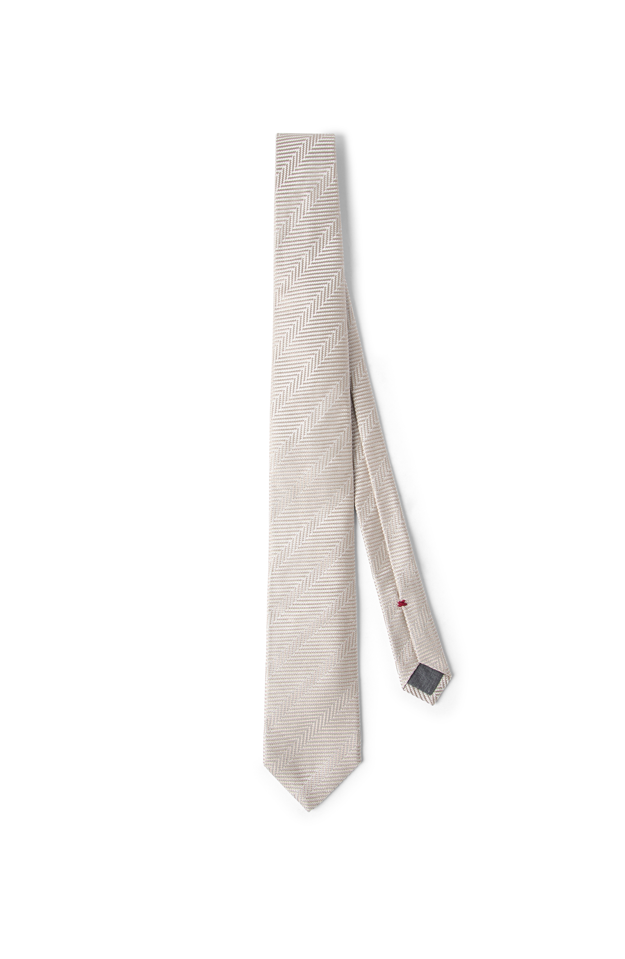 Brunello Cucinelli Herringbone necktie in Salt at Nordstrom - 1