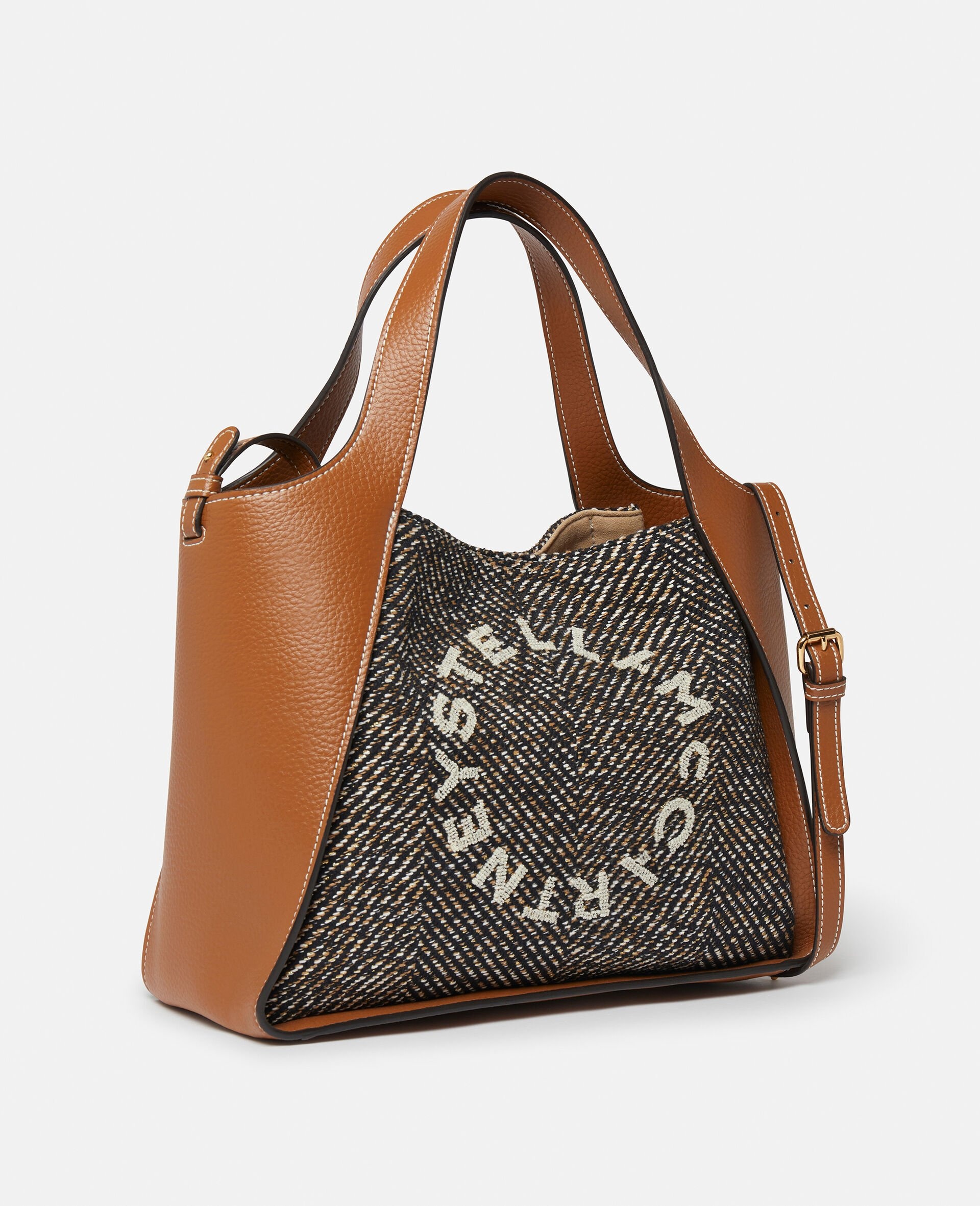 Stella Logo Herringbone Weave Crossbody Bag - 3