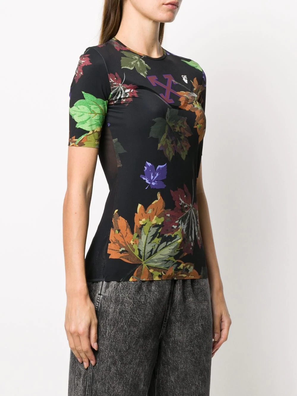 floral-print stretch-fit T-shirt - 3