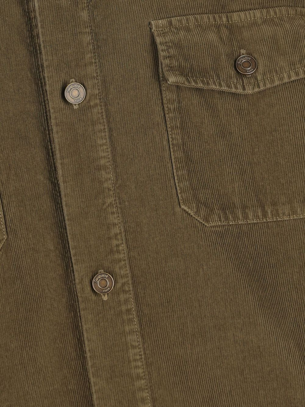 corduroy flap-pocket shirt - 4