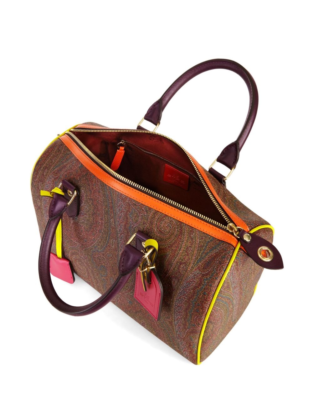 Paisley jacquard colourblock-trim tote bag - 3