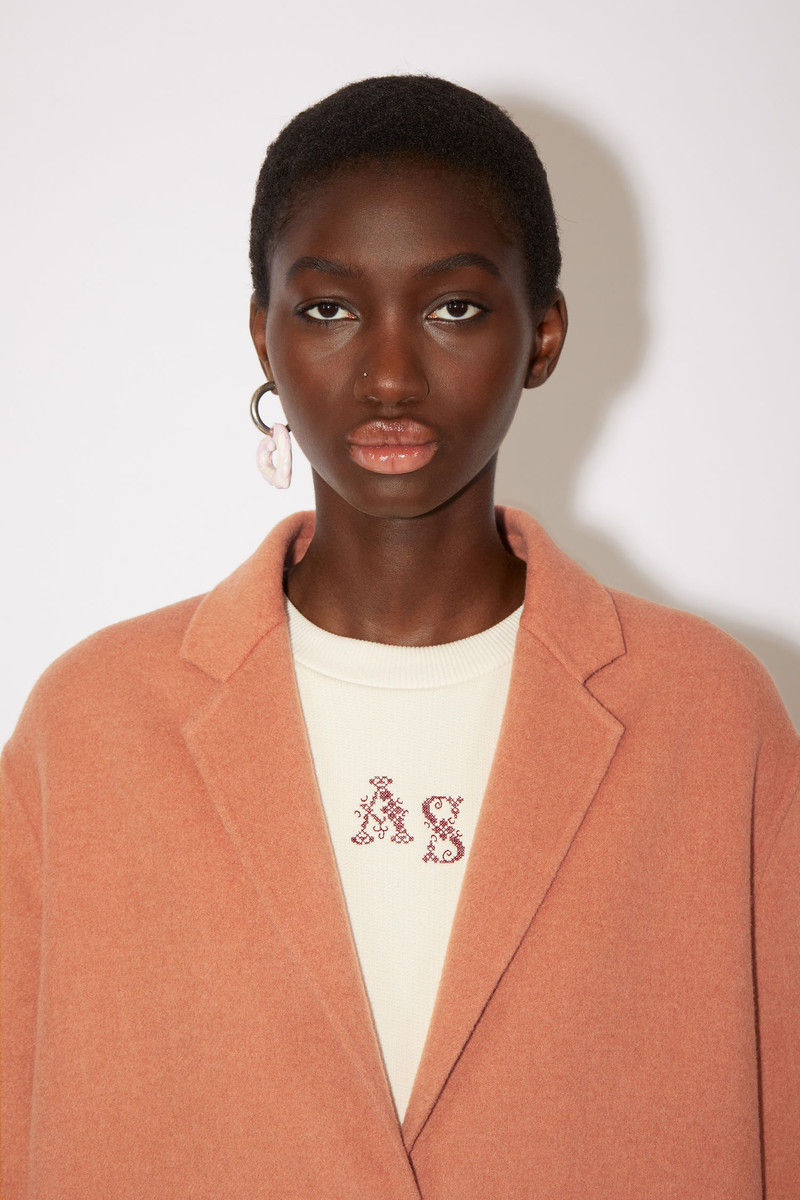 Single-breasted coat - Salmon pink 6