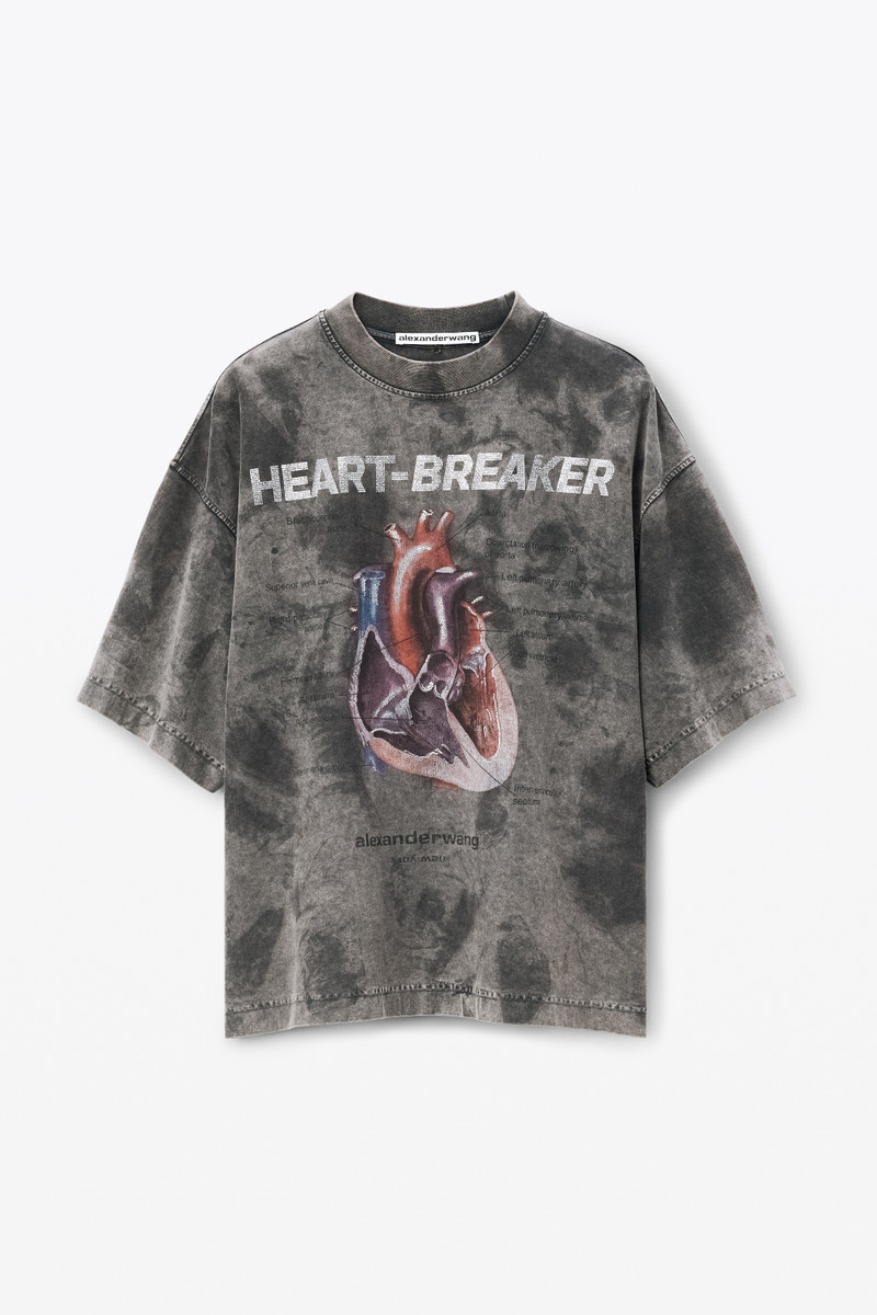 Heartbreaker Graphic Print Tee in Cotton Jersey 1