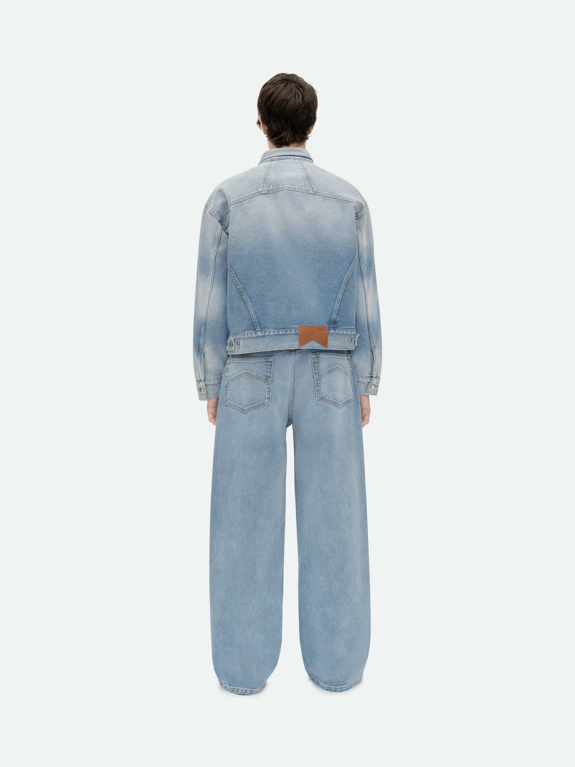 "PACK" LOGO WIDE LEG DENIM - 4