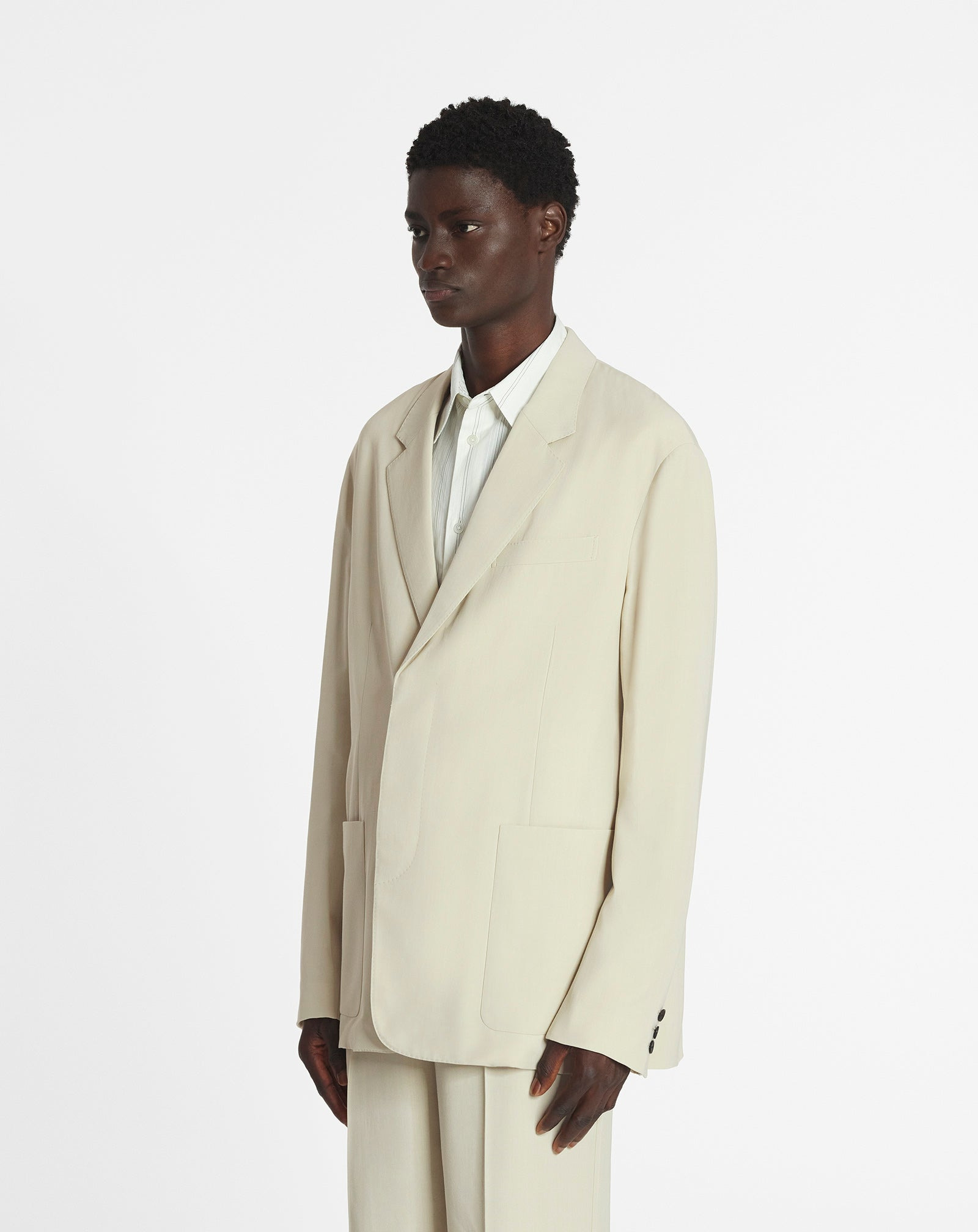 LOOSE-FITTING WOOL BLEND JACKET - 3