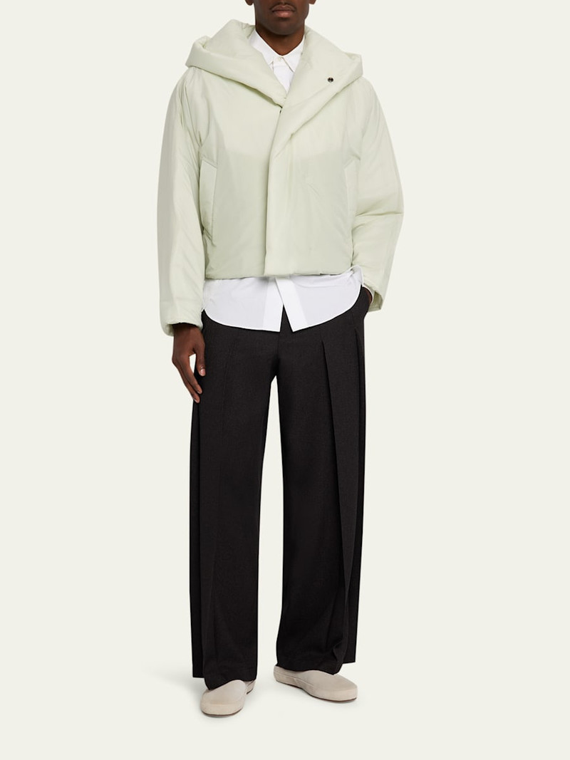 ISSEY MIYAKE Men's Duvet Hooded Short Coat outlook