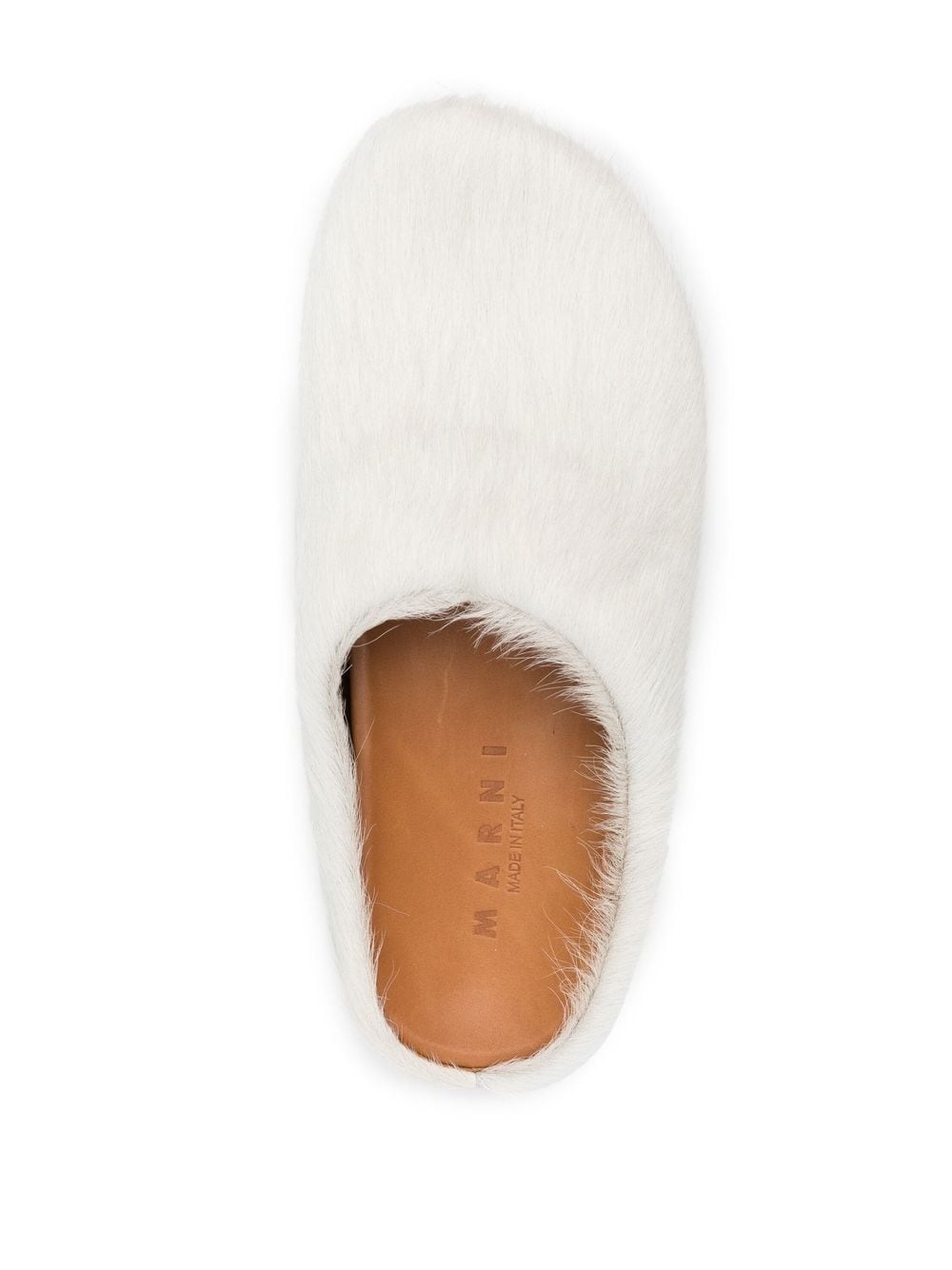 fur-trimmed sabot slippers - 4