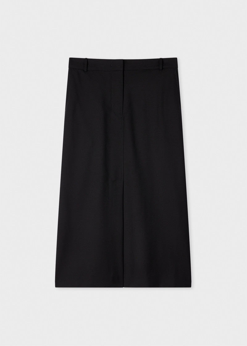 A Suit to Travel In - Women's Black Wool Tailored Skirt 1