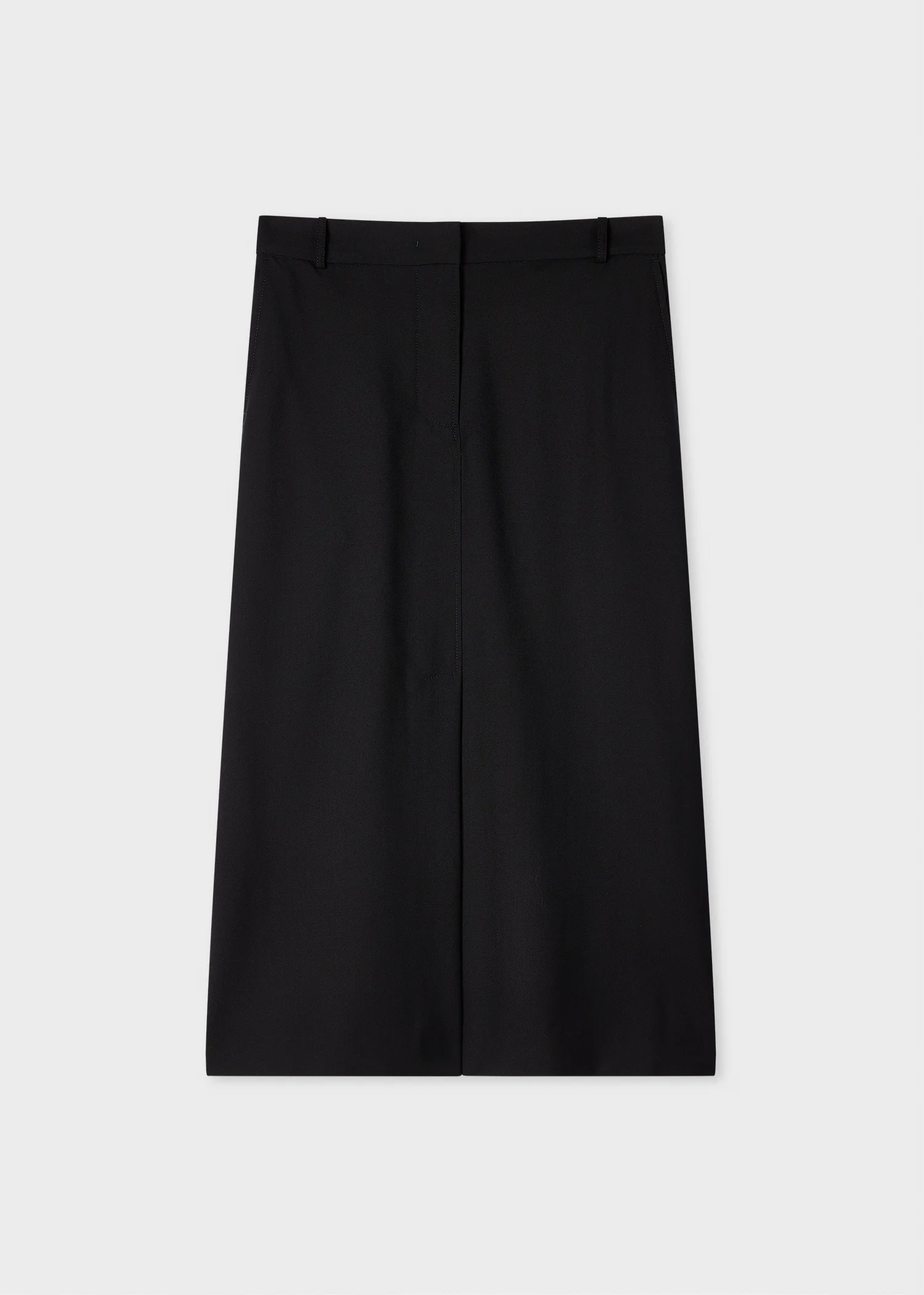 A Suit to Travel In - Women's Black Wool Tailored Skirt - 1