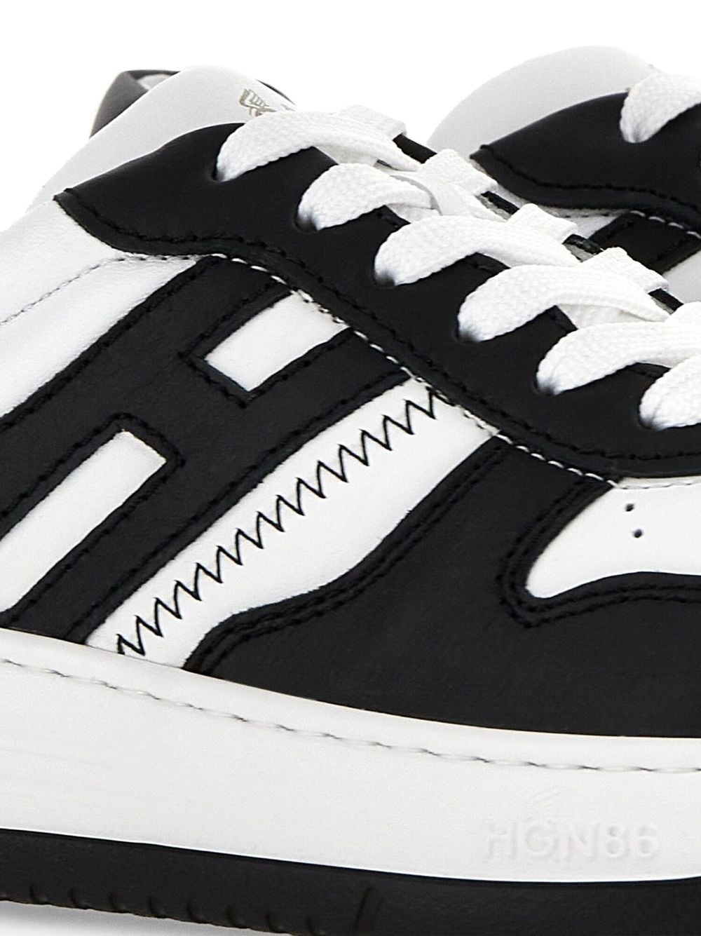 panelled-design leather sneakers - 6