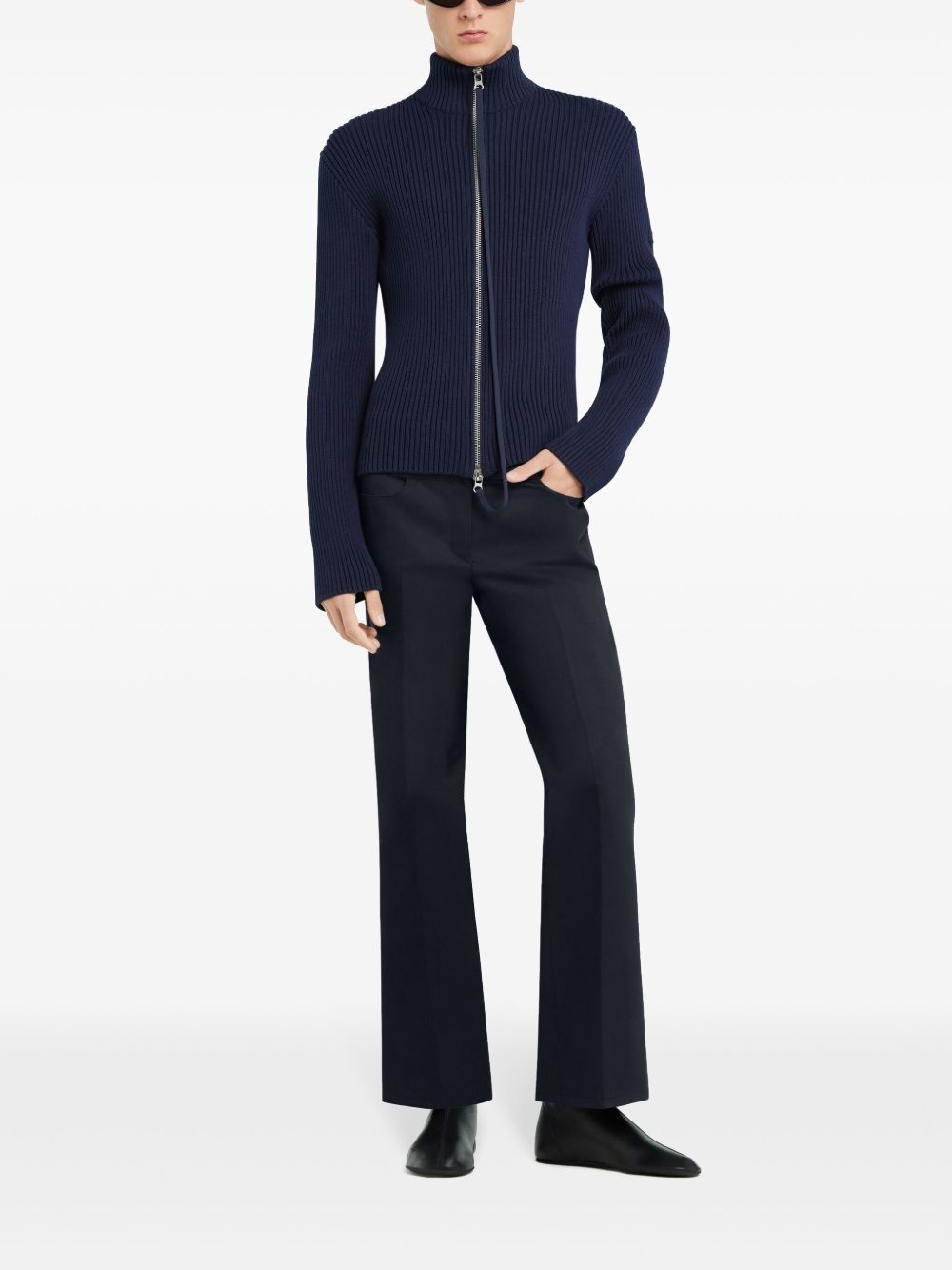 knitted zip cardigan - 2