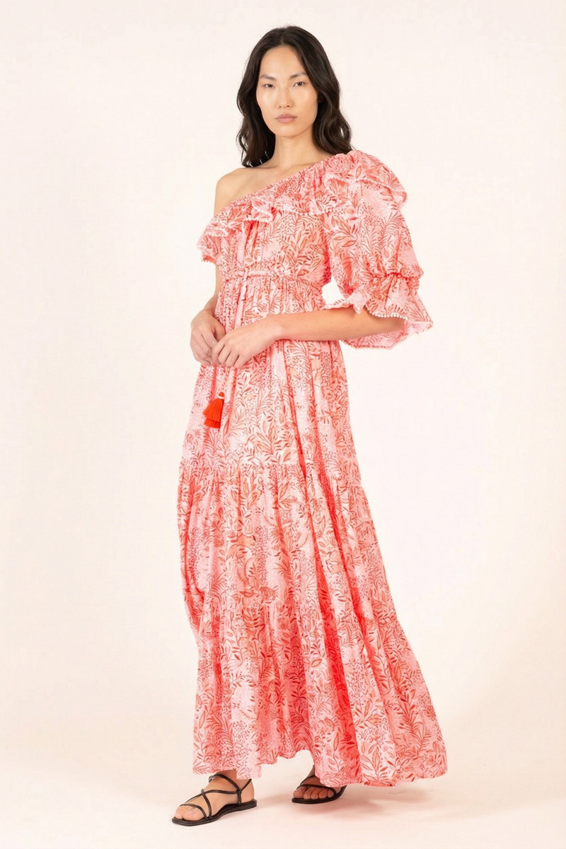 Long Dress Jay - Orange Palmarosa 1