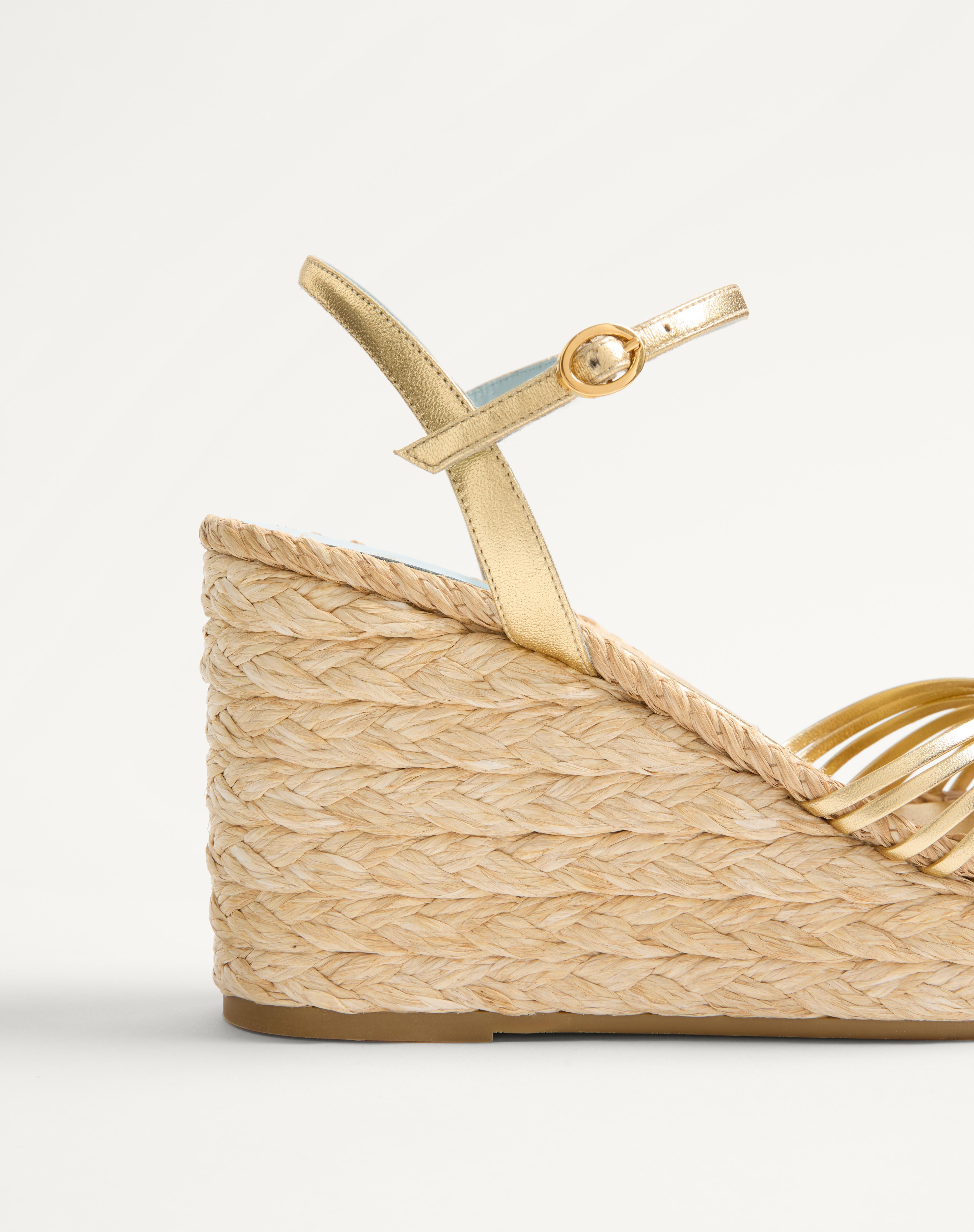 ROYAL WEDGE SANDAL IN LAMINATED NAPPA LEATHER 100MM - 7