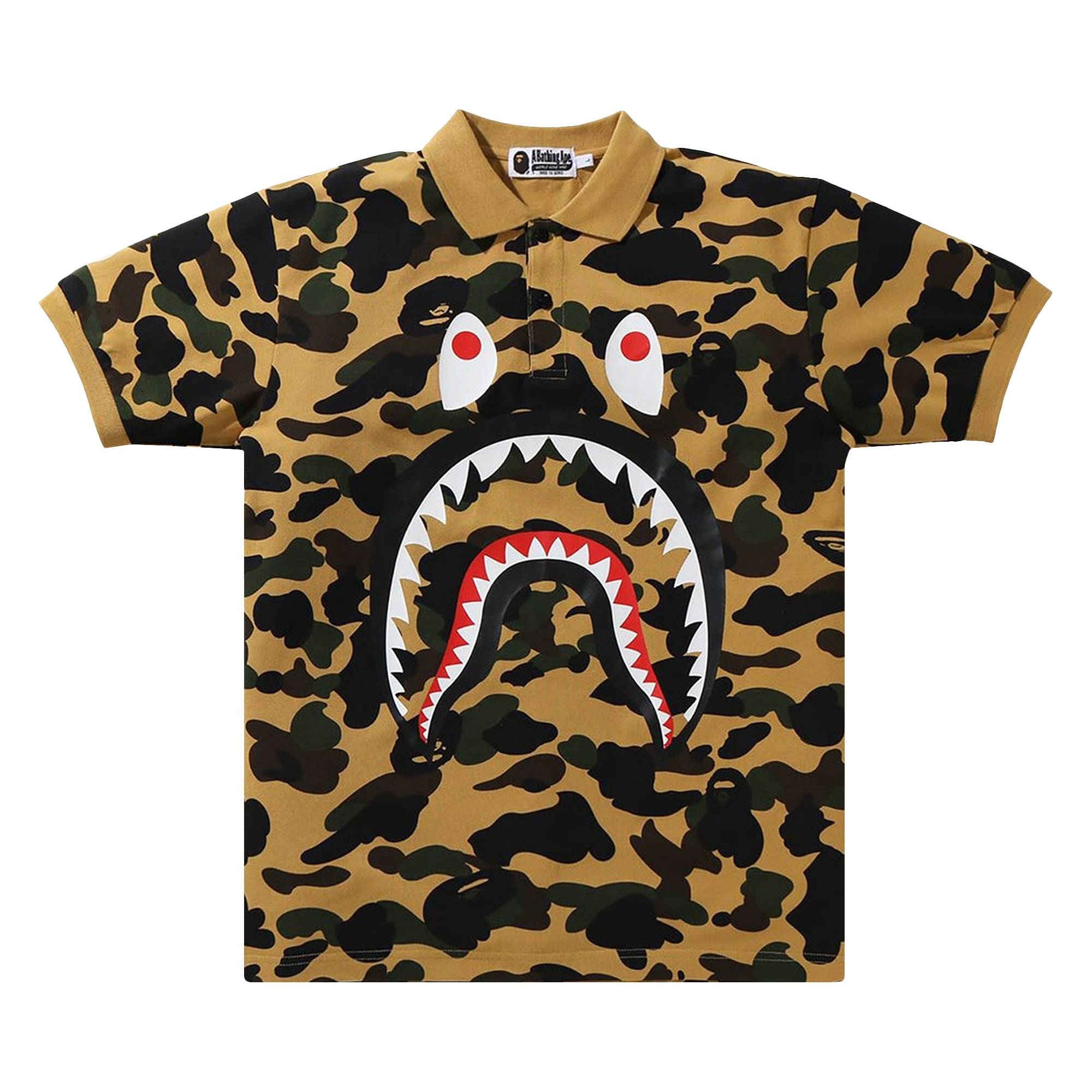 BAPE 1st Camo Shark Polo 'Yellow' - 1