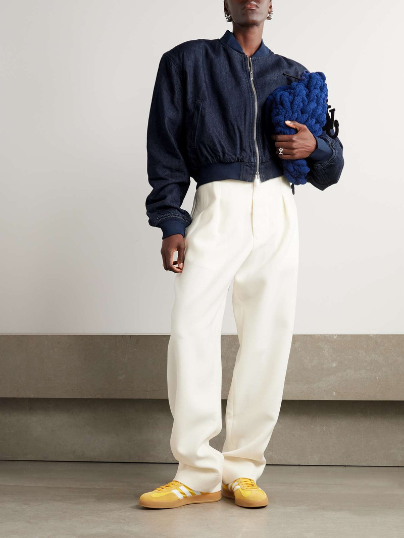 The Frankie Shop Micky padded denim bomber outlook