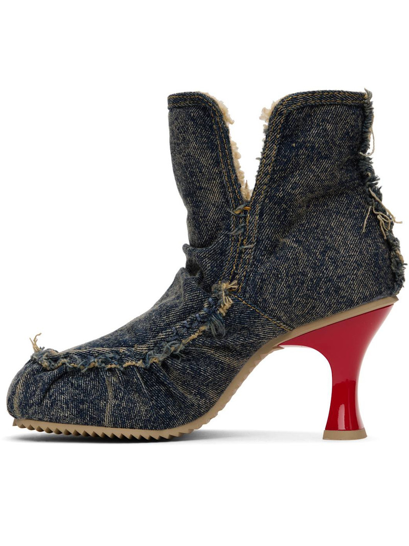 Diesel Blue D-Woodstock Ab Heel Boots outlook