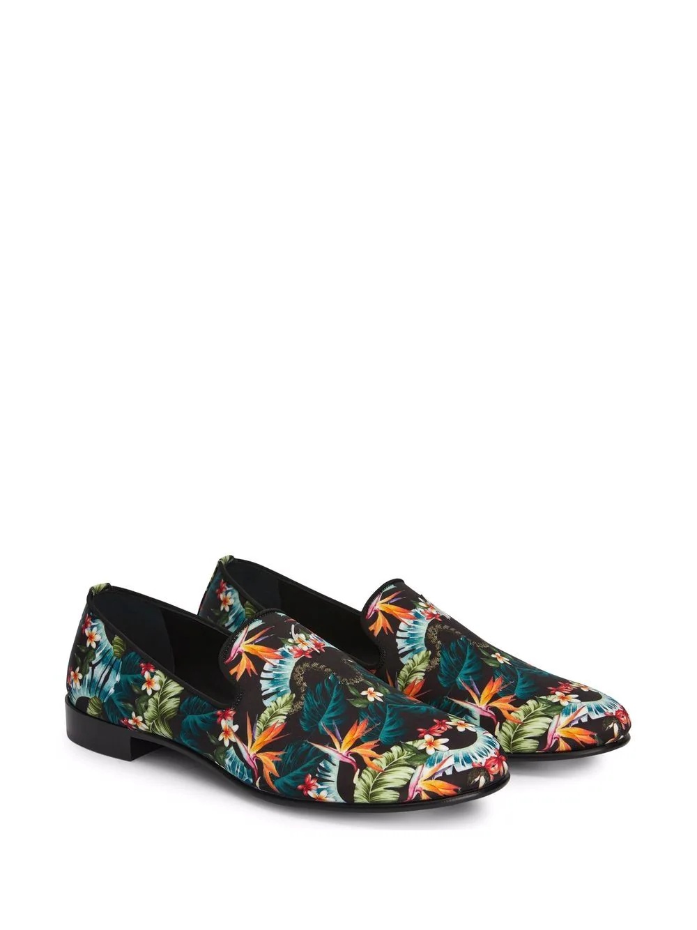 Lewis tropical graphic-print loafers - 2