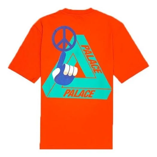 PALACE Tri Smiler Back Printing Short Sleeve Unisex Orange P18TS104 - 1