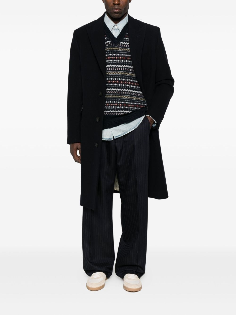 Wool wide-leg trousers - 5