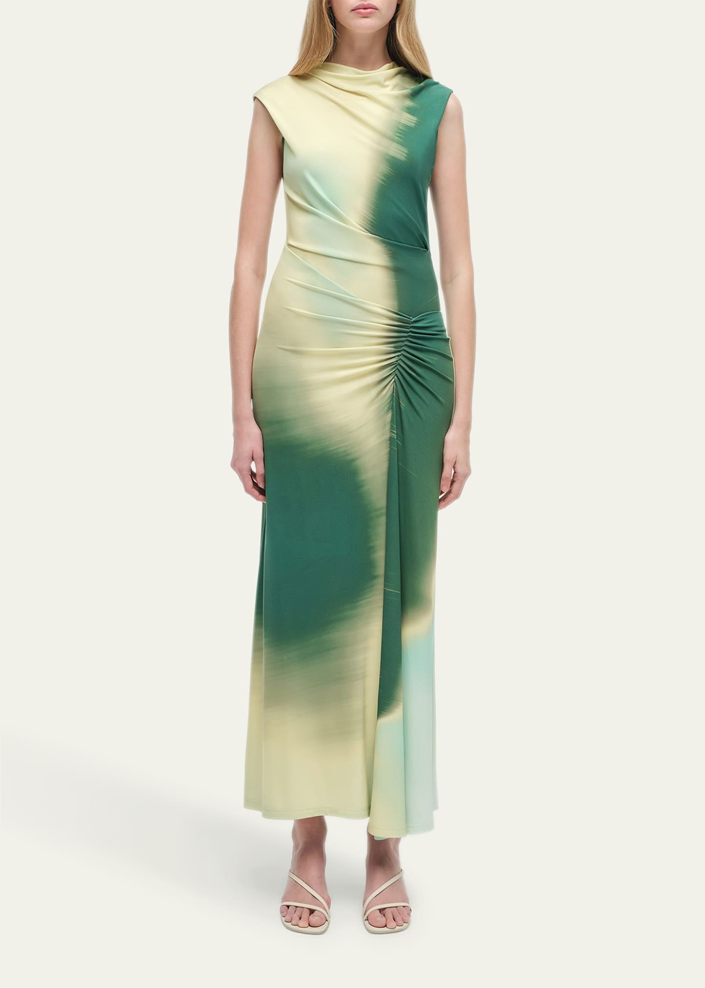 Acacia Sleeveless Ruched Midi Dress - 2