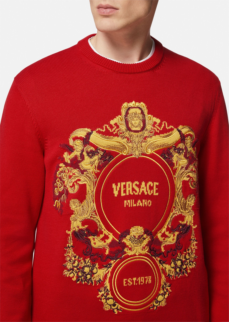 Baroque Intarsia Embroidered Sweater 5