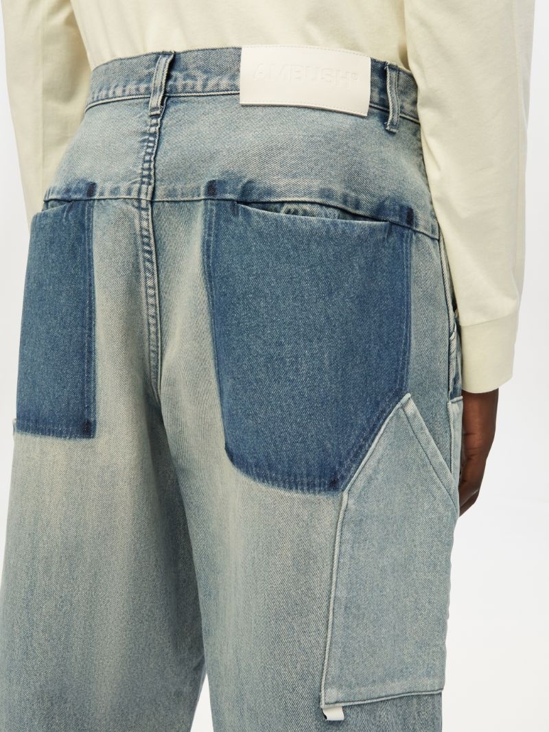 PANELLED DENIM PANTS - 6