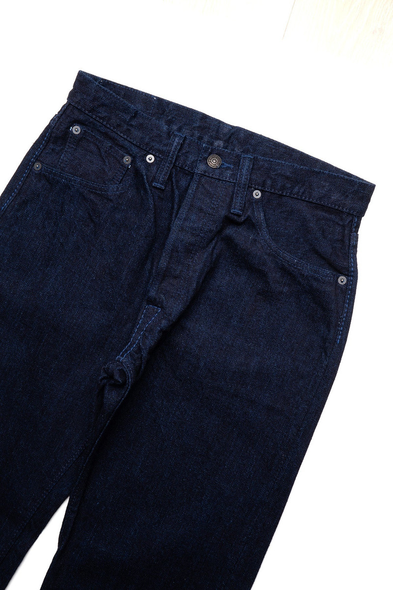 Pure Blue Japan BIG-019-BL Relaxed Tapered Blue In Green Exclusive outlook