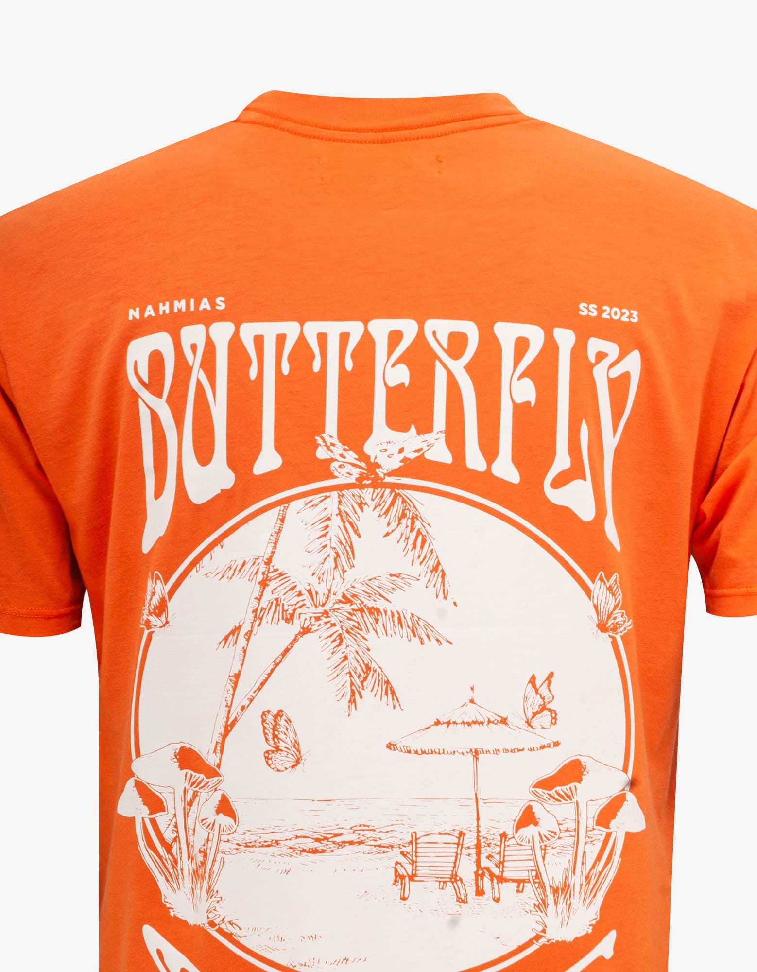 Nahmias Orange Butterfly Beach T-Shirt - 5