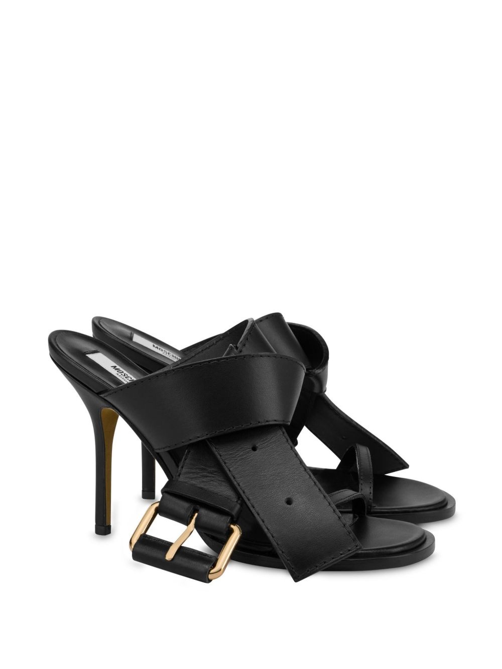 decorative-buckle mules - 2