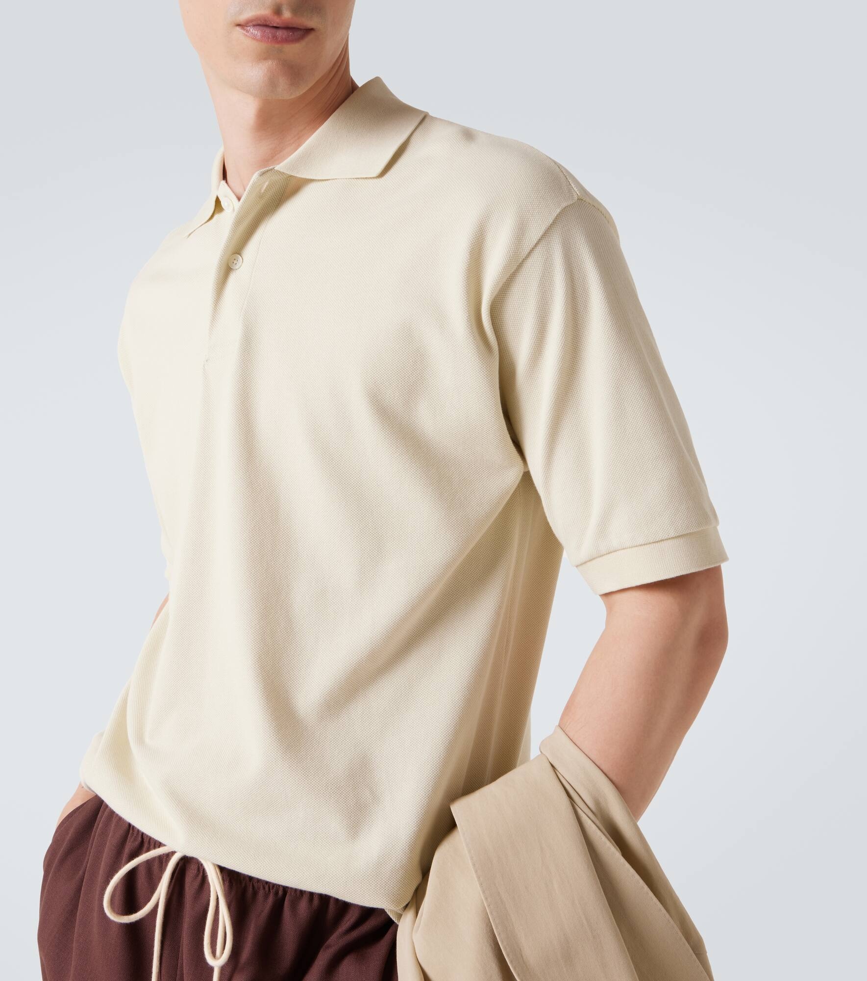 Cotton piqué polo shirt - 5