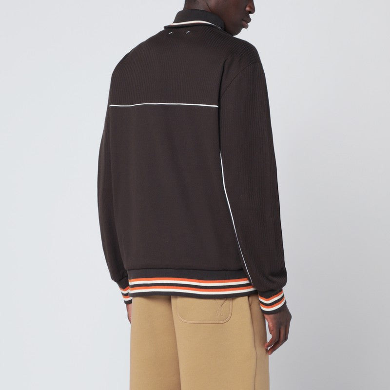 Golden Goose Brown Zip Sweatshirt In Technical Jersey Men - 2