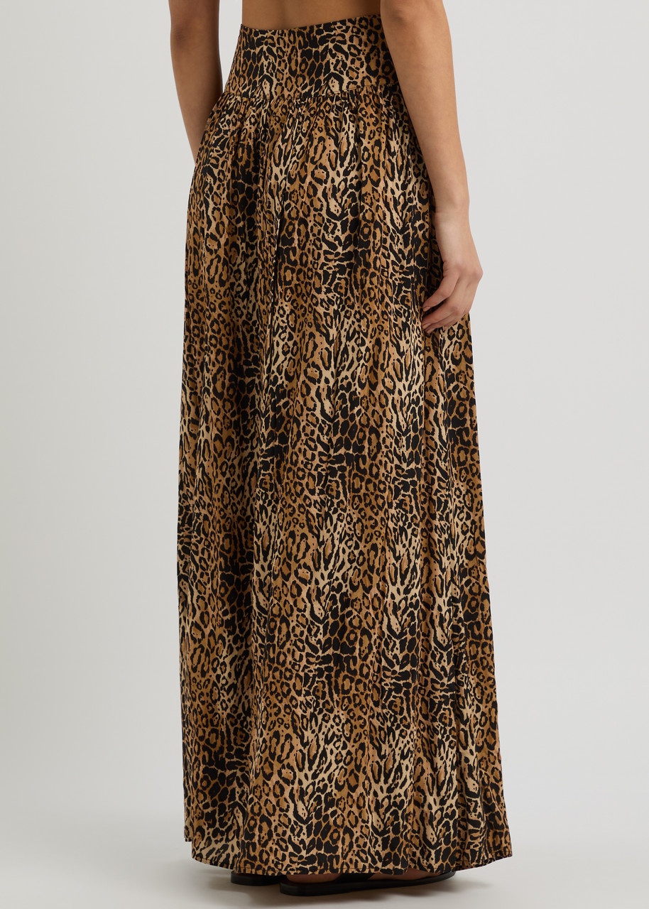 Melissa Odabash Elsa Leopard-print Maxi Skirt - 3